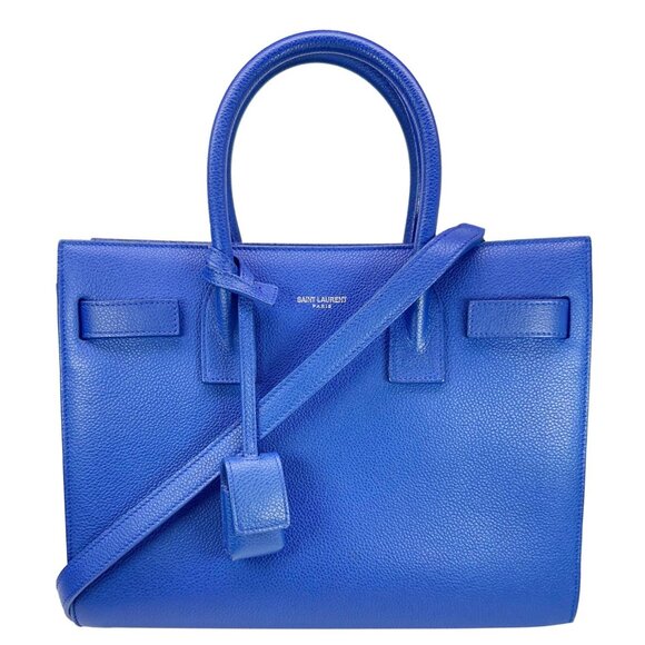Yves Saint Laurent Handbags - Yves Saint Laurent Sac De Jour Leather Shoulder Bag Blue